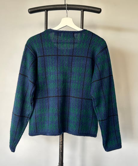Tally Ho Green Check Cardigan