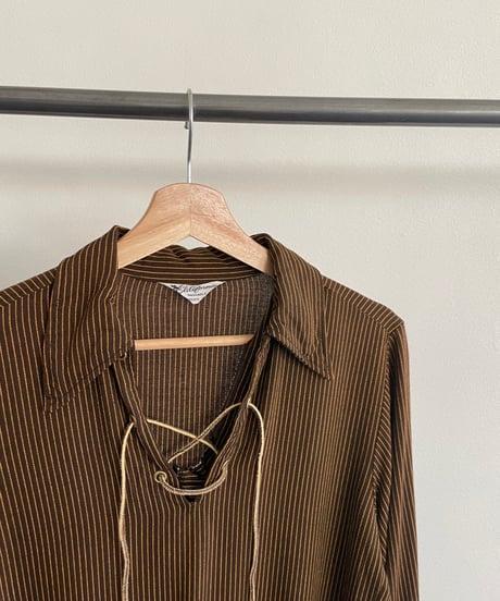 70s Lace up shirt