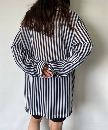 70s~80s See Through Stripe L/S Shirt