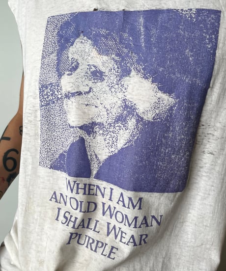 80s Hanes "purple old woman" sleeveless tee XL