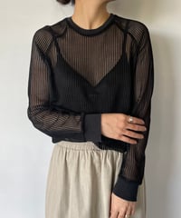 mesh L/S crew tops