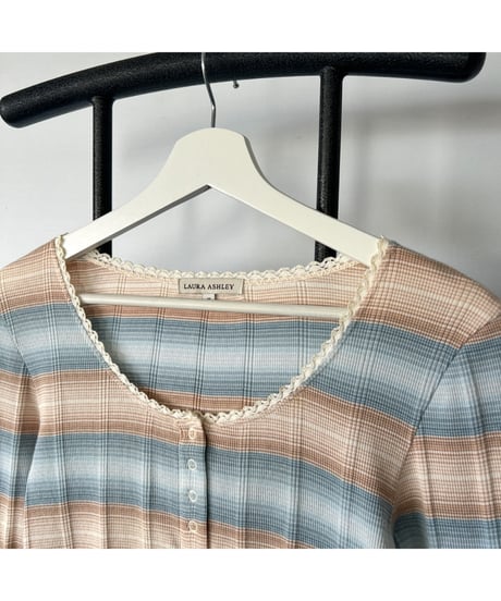 Henley neck ruffle tops