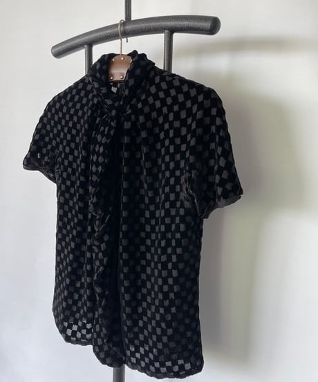GIORGIO ARMANI block check tops