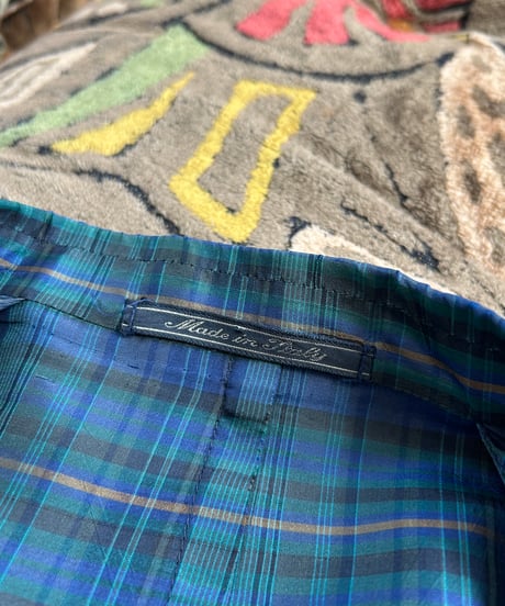 made in Italy 80s Silk Tartan check Jacket