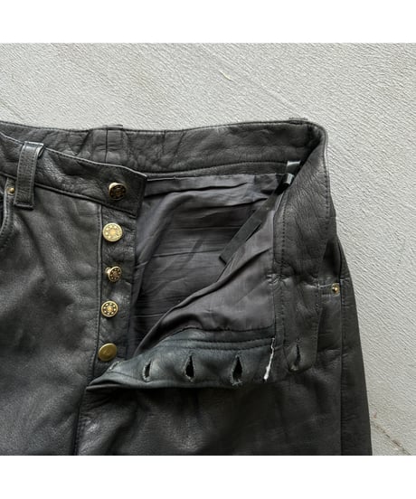 Europe Vintage Leather Pants