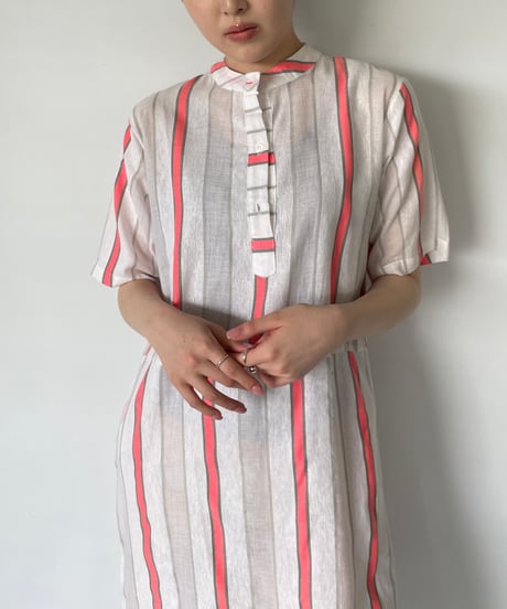 Multi Stripe Pullover One Piece