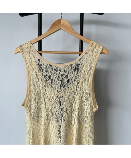 flower lace see-through Vest