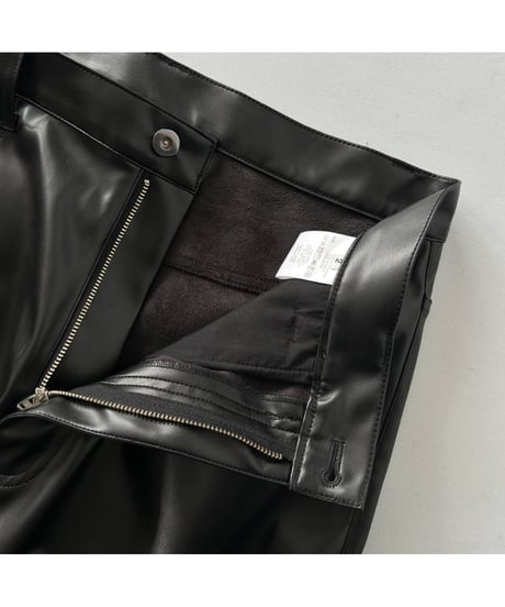 NAM "HORN PANTS - FAUX LEATHER" (BLACK)