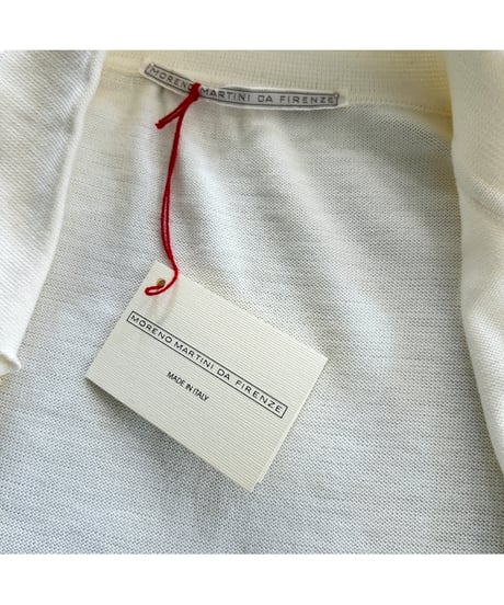 Dead stock cotton knit polo cardigan