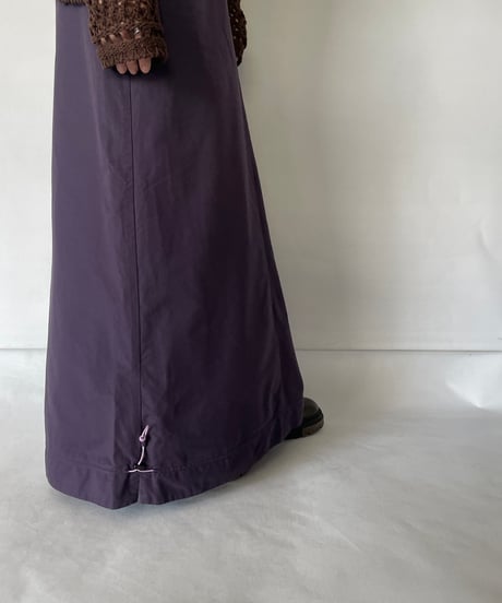 Drawstring long skirt