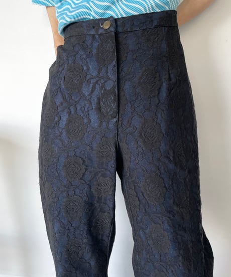 Europe lace denim pants 38