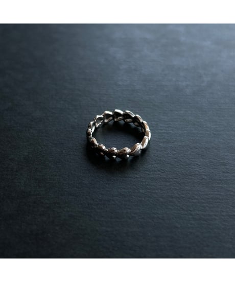 Vintage silver Many Heart ring