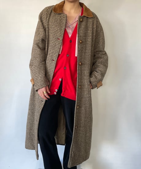80s  L.L.Bean tweed wool coat