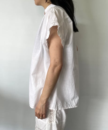 Europe vintage white blouse　44