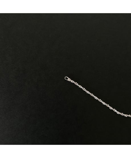 DEAD STOCK Vintage Italy 925 tiny chain necklace double twist 11