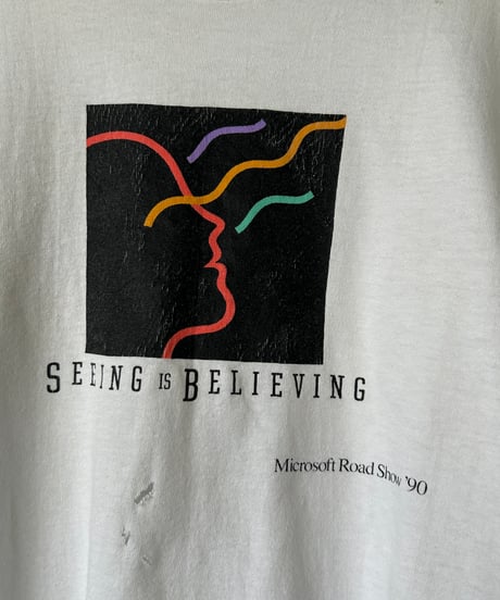 90s Microsoft "SEEING IS BELIEVING" s/s tee