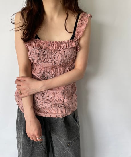 MADE IN ITALY flower camisole