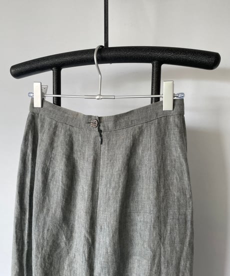 Linen tuck skirt