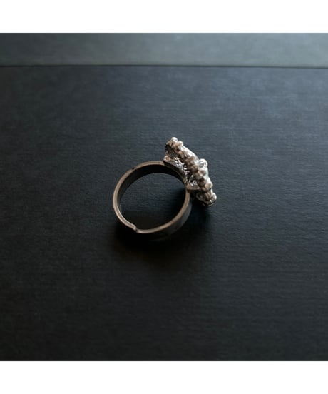 70s~80s vintage pewter ring