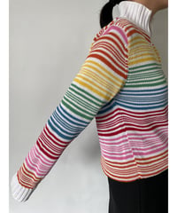 rainbow zip up knit