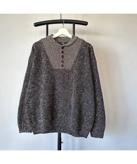 90s CLUB ROOM Half-button Melange Knit