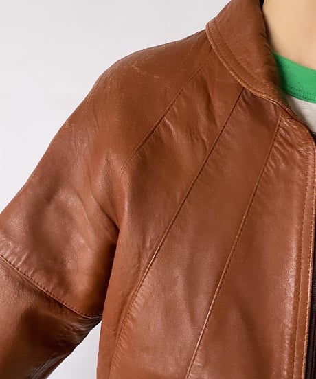 70-80s MADE IN ENGLAND leather jacket 38