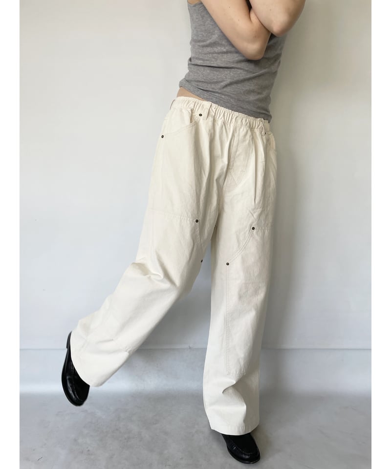 パンツ COMFORTABLE REASON / DOUBLE KNEE PANTS COMFORTABLE REASON / DOUBLE KNEE PIGMENT PANT - BLACK | DEXIM