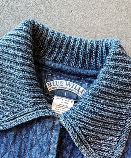 80-90s made in denmark denim knit jacket L