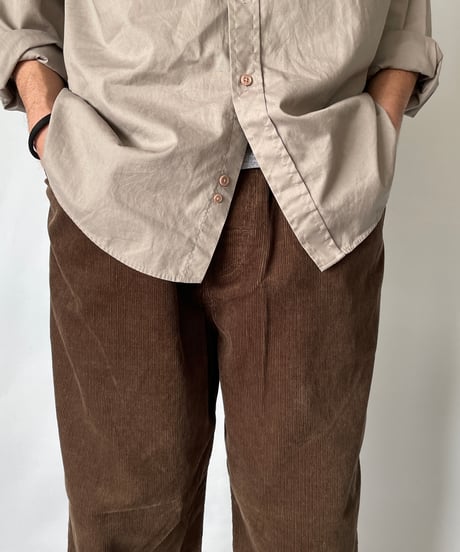 COMFORTABLE REASON "Straight Cords Slacks"