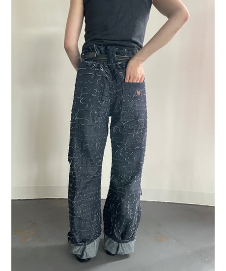 NAM "TRUMPET PANTS" (FRINGE DENIM)