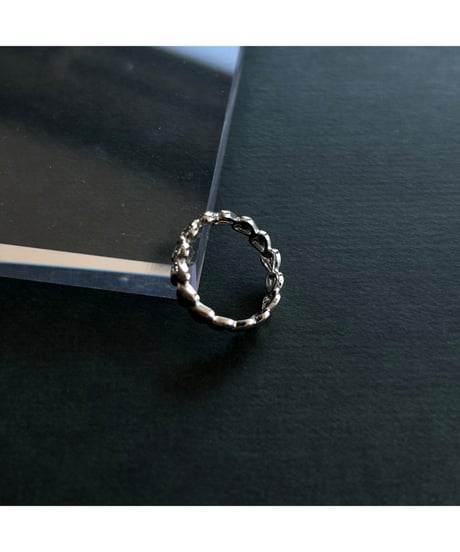 Vintage silver Many Heart ring