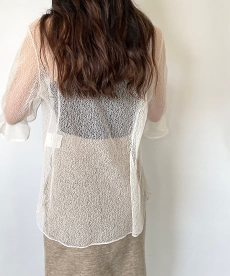 see-through ruffle shirt