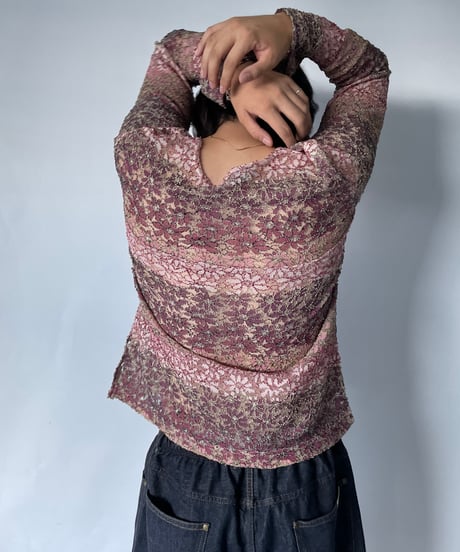 Vintage Flower lace tops