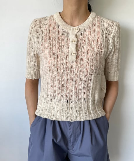 Europe vintage henry neck knit