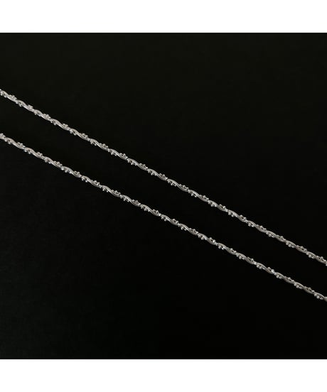 DEAD STOCK Vintage Italy 925 tiny chain necklace double twist 11