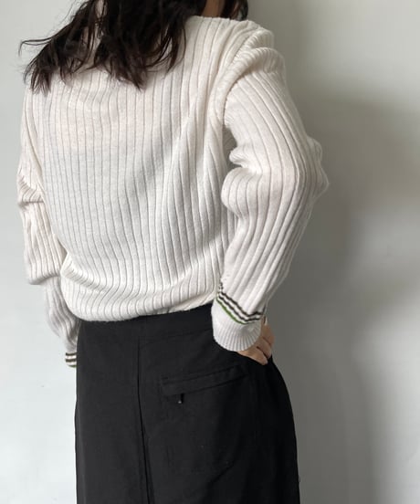 euro vintage acrylic knit polo