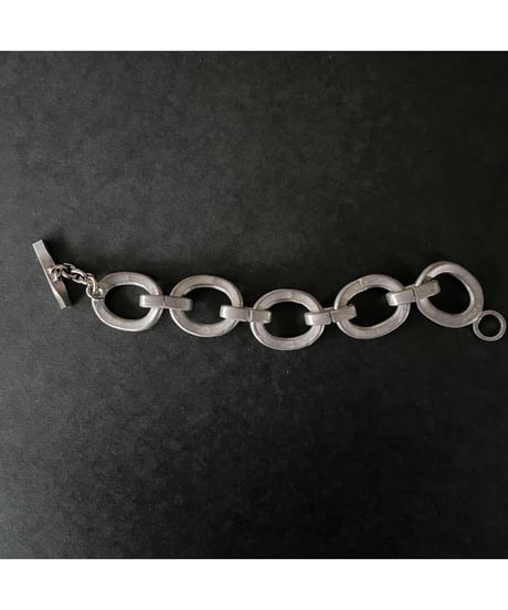 70s vintage modernist pewter bracelet