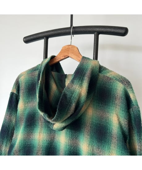 80s Hooded flannel shirt