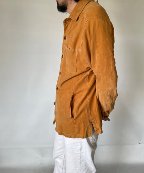 80s Vintage GOAT SUEDE LEATHER Shirt