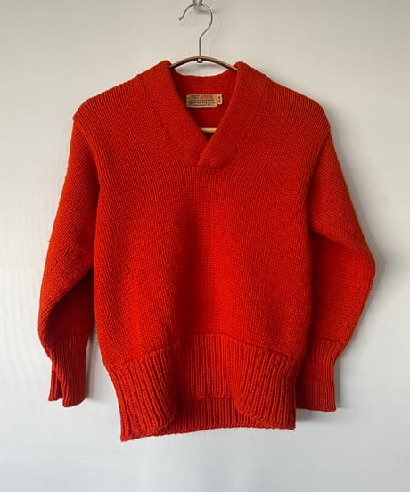 50s Roper Knitting Co v-neck sweater /orange
