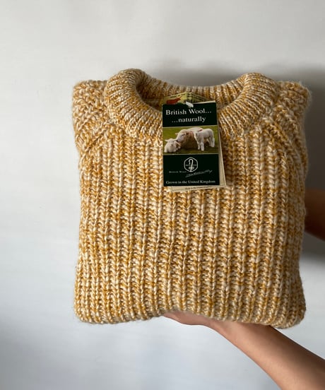 DEAD STOCK 90s HIGHLAND CLUB wool knit L