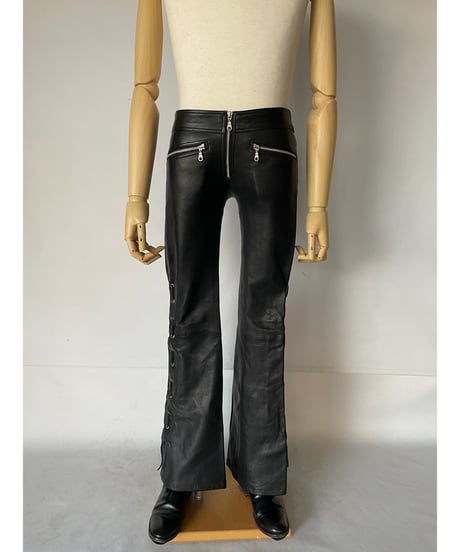 Lace up leather Pants