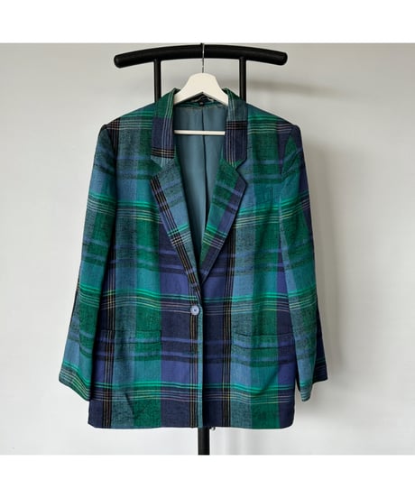 80s Vintage "YESSICA" Plaid Jacket