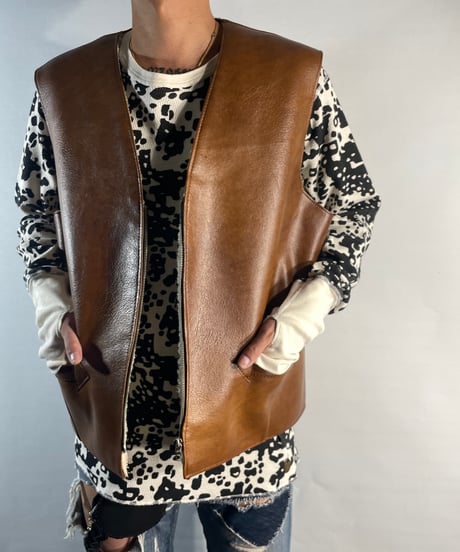 70s Euro Vintage Leather Vest