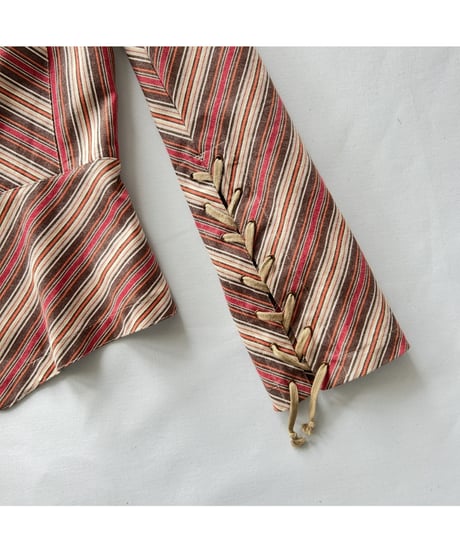 Made in France Vintage Lace up Jacket