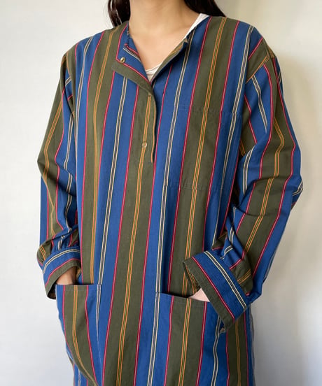 France cotton Multi Stripe One-Piece