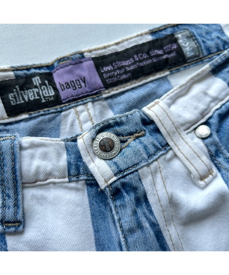 Levi's silverTab Stripe Denim Shorts