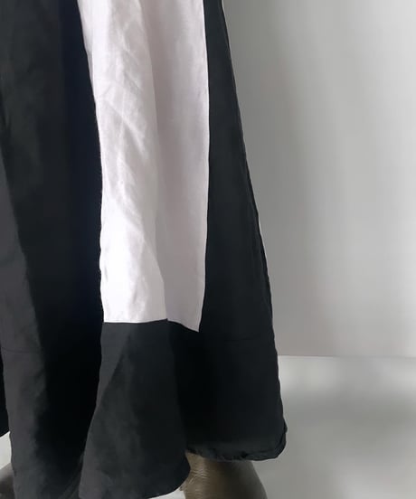 agnes b.  two tone linen skirt
