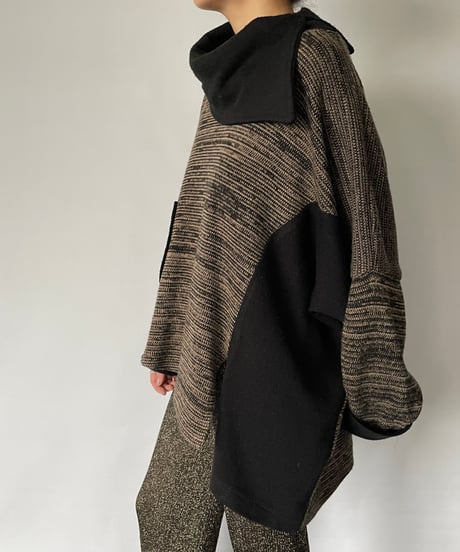 Europe Vintage asymmetry knit