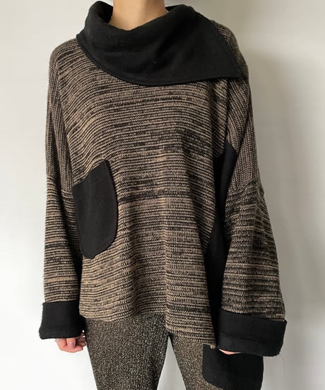 Europe Vintage asymmetry knit
